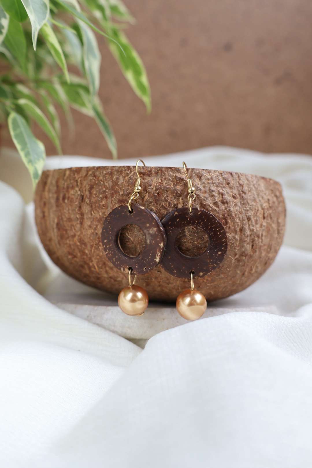 Boucles d'oreilles dorées 24k - COURONNE