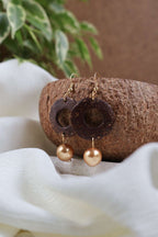 Boucles d'oreilles dorées 24k - COURONNE