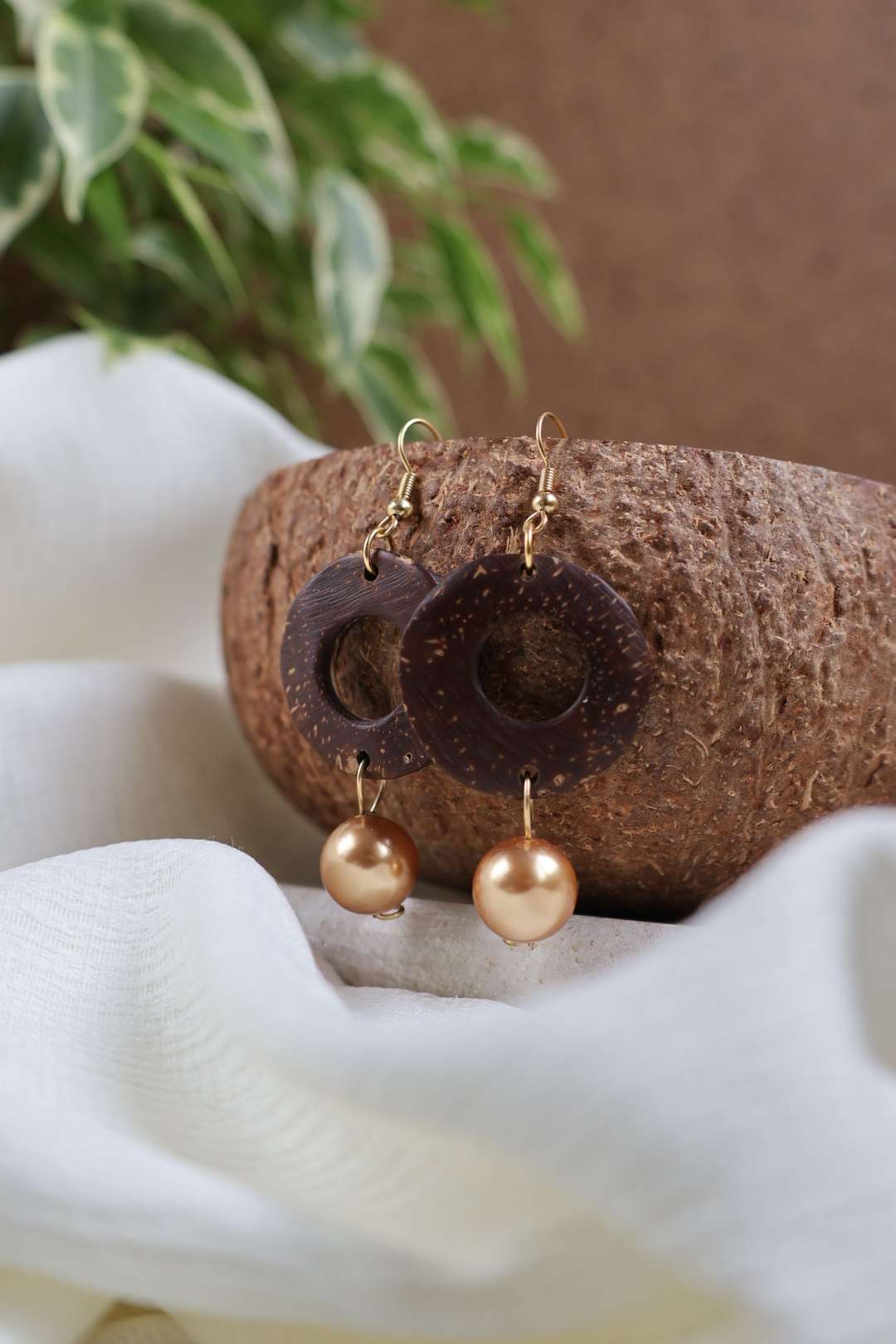 Boucles d'oreilles dorées 24k - COURONNE