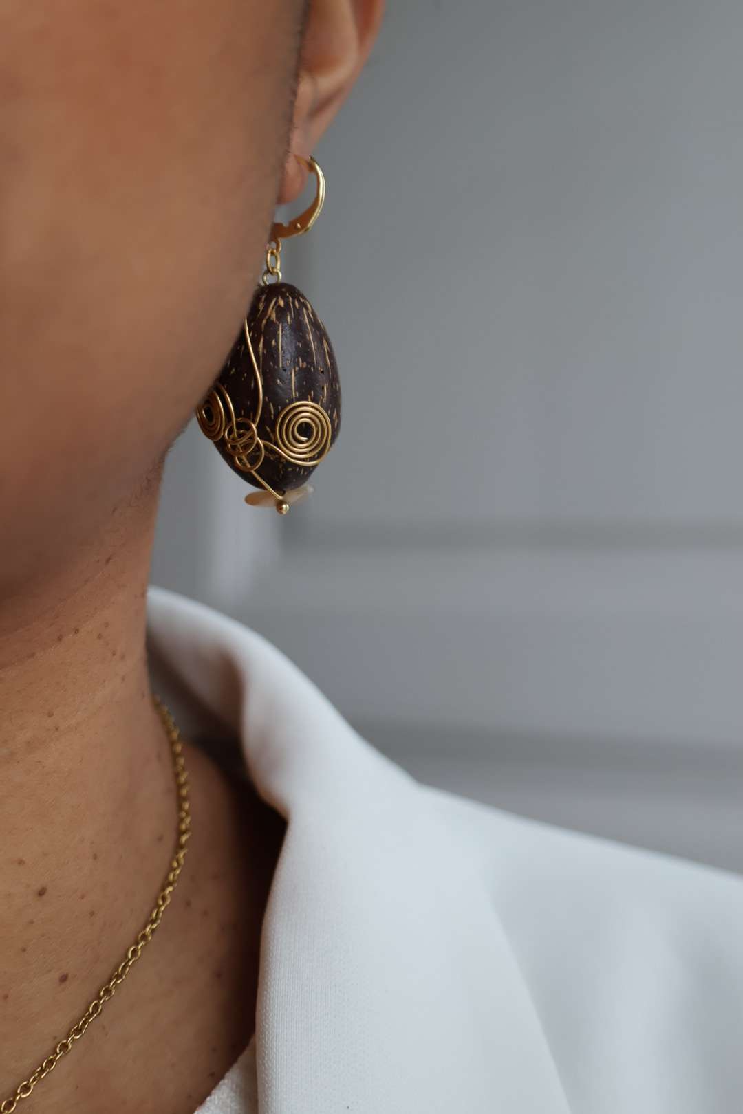 Boucles d'oreilles graines de palmier - COQUITOS