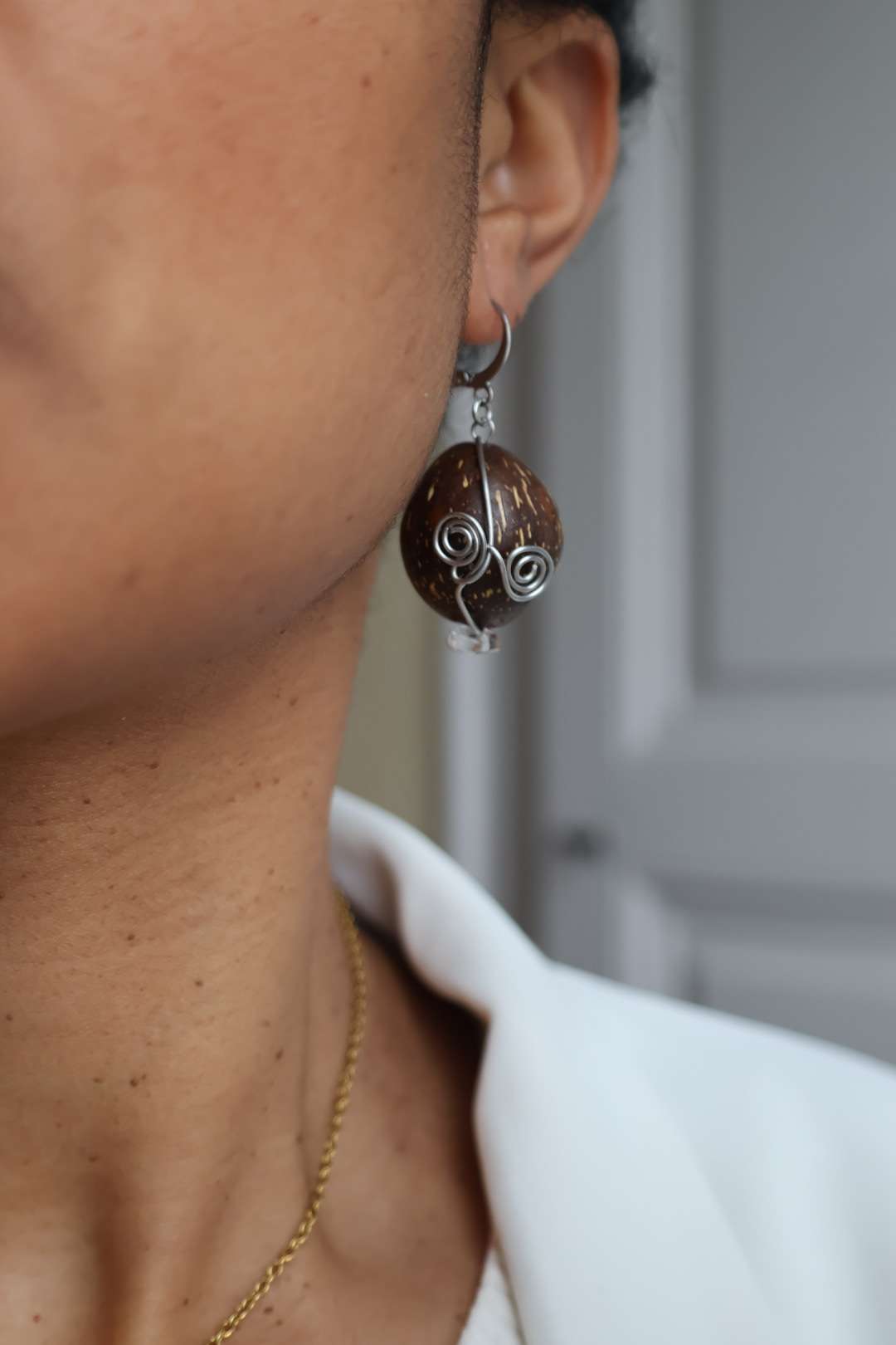 Boucles d'oreilles graines de palmier - COQUITOS