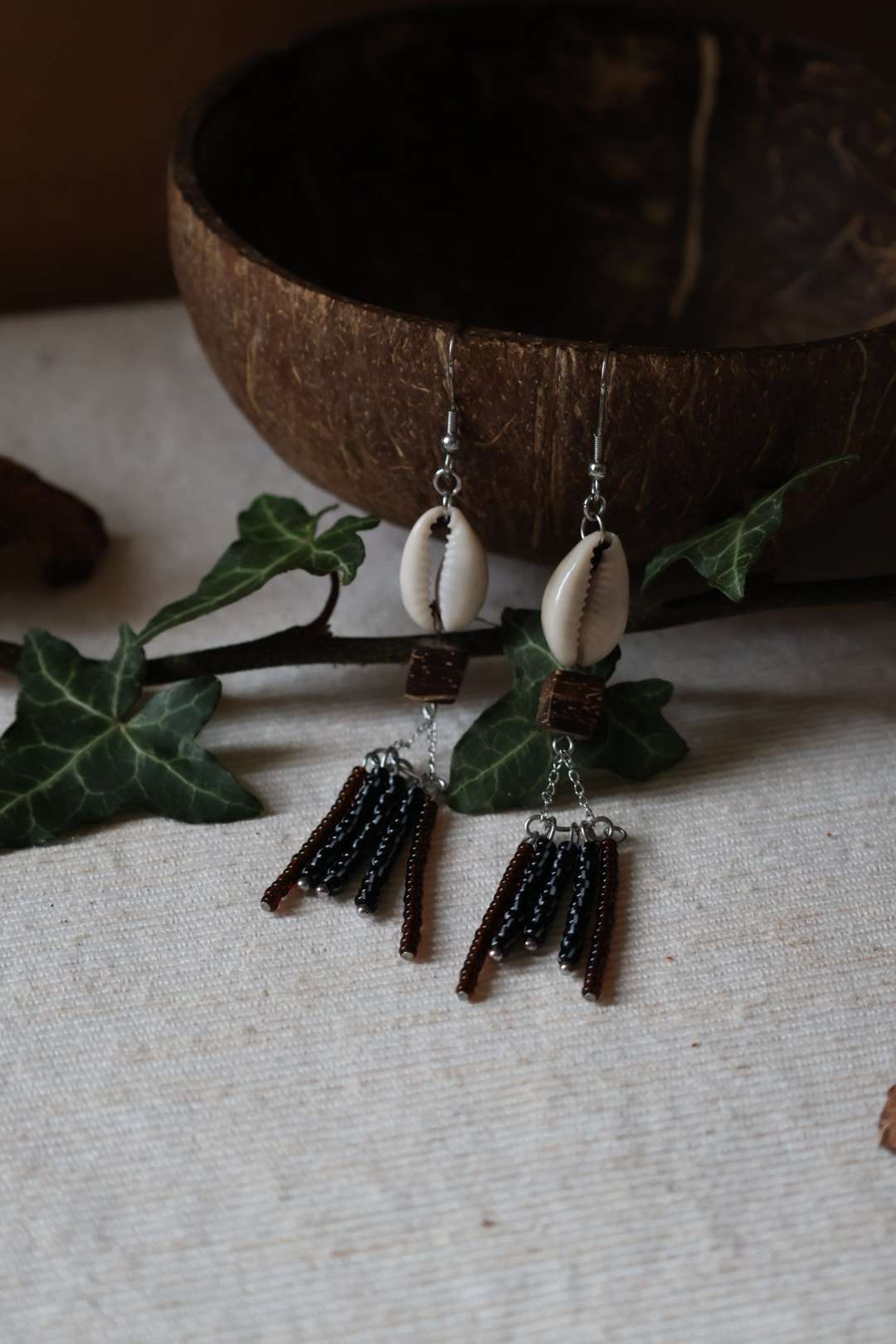 Boucles d'oreilles cascade en perles Tchèque - TRIBU