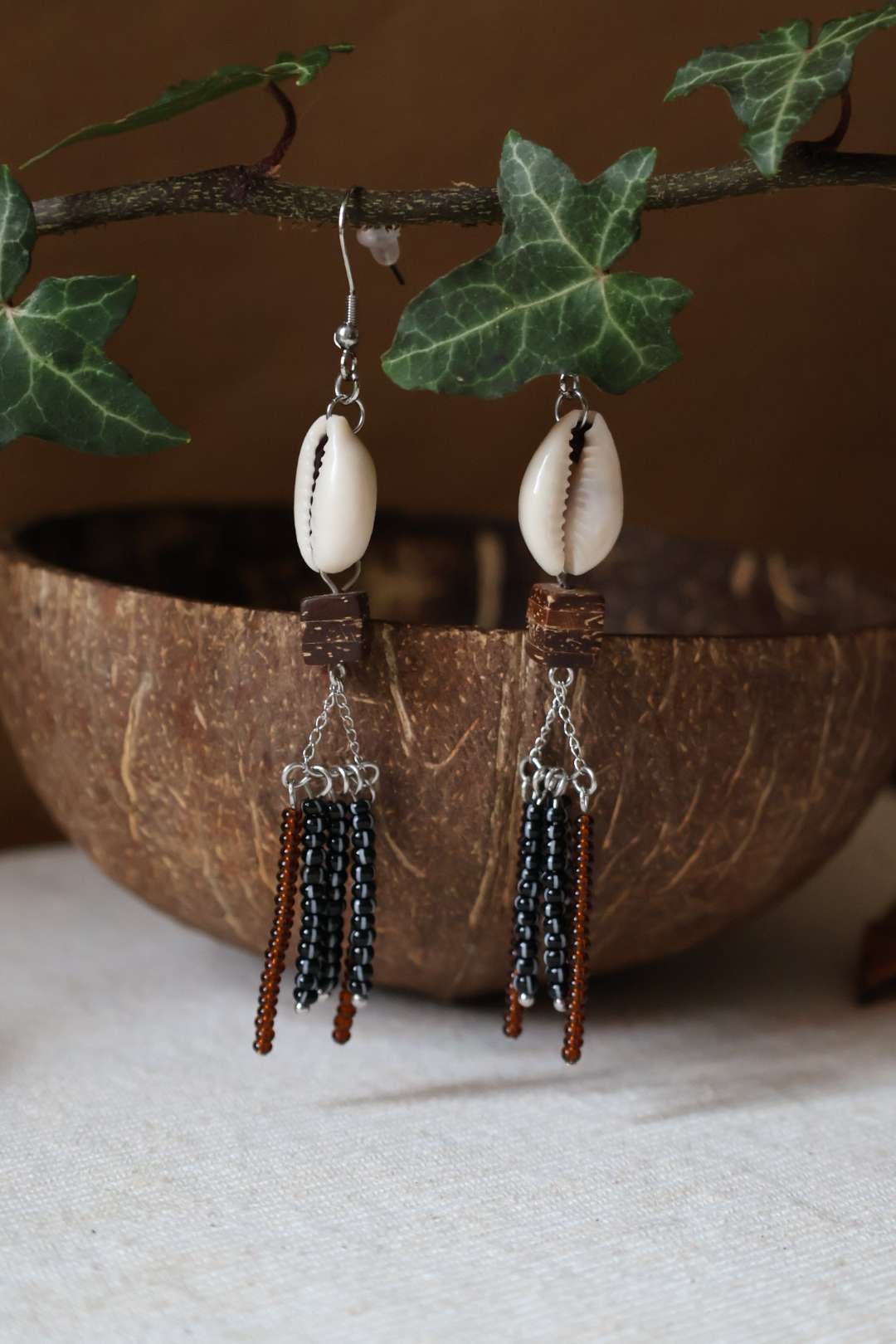 Boucles d'oreilles cascade en perles Tchèque - TRIBU