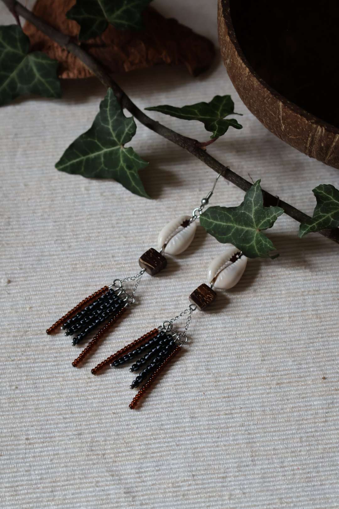 Boucles d'oreilles cascade en perles Tchèque - TRIBU