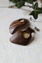 Boucles d'oreilles maxi en noix de coco - PHILIPPINES