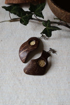 Boucles d'oreilles maxi en noix de coco - PHILIPPINES