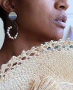 Boucles d'oreilles noix de coco et bois - COCOHÊTRE