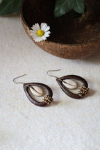 Boucles d'oreilles noix de coco et perles miyuki - PRIMITIVE
