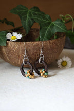 Les boucles d'oreilles naturelles en noix de coco - CYCLE