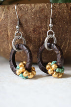 Les boucles d'oreilles naturelles en noix de coco - CYCLE