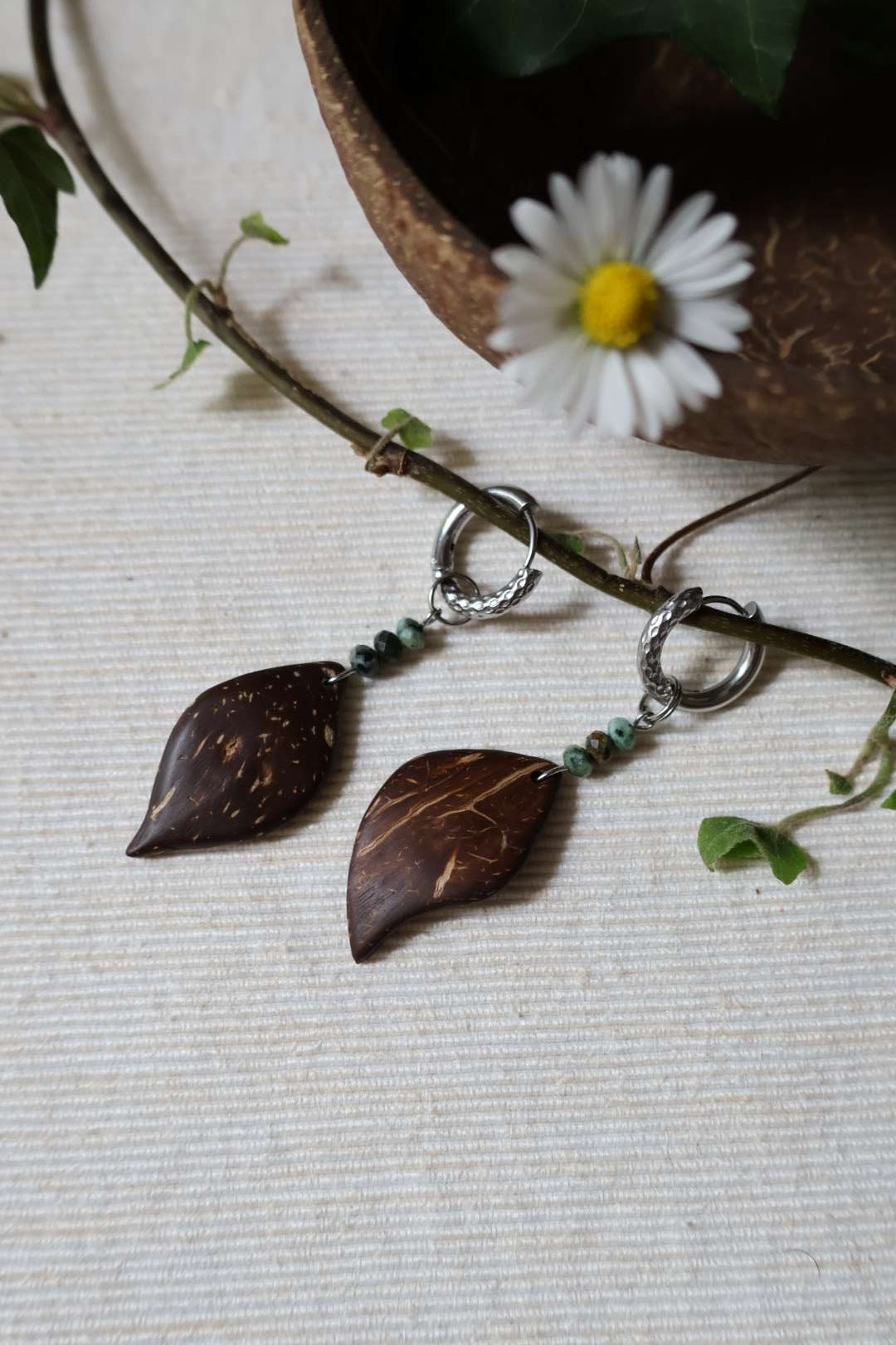 Boucles d'oreilles dorées - NATURE