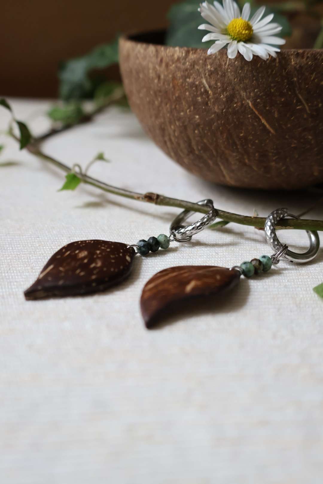 Boucles d'oreilles dorées - NATURE