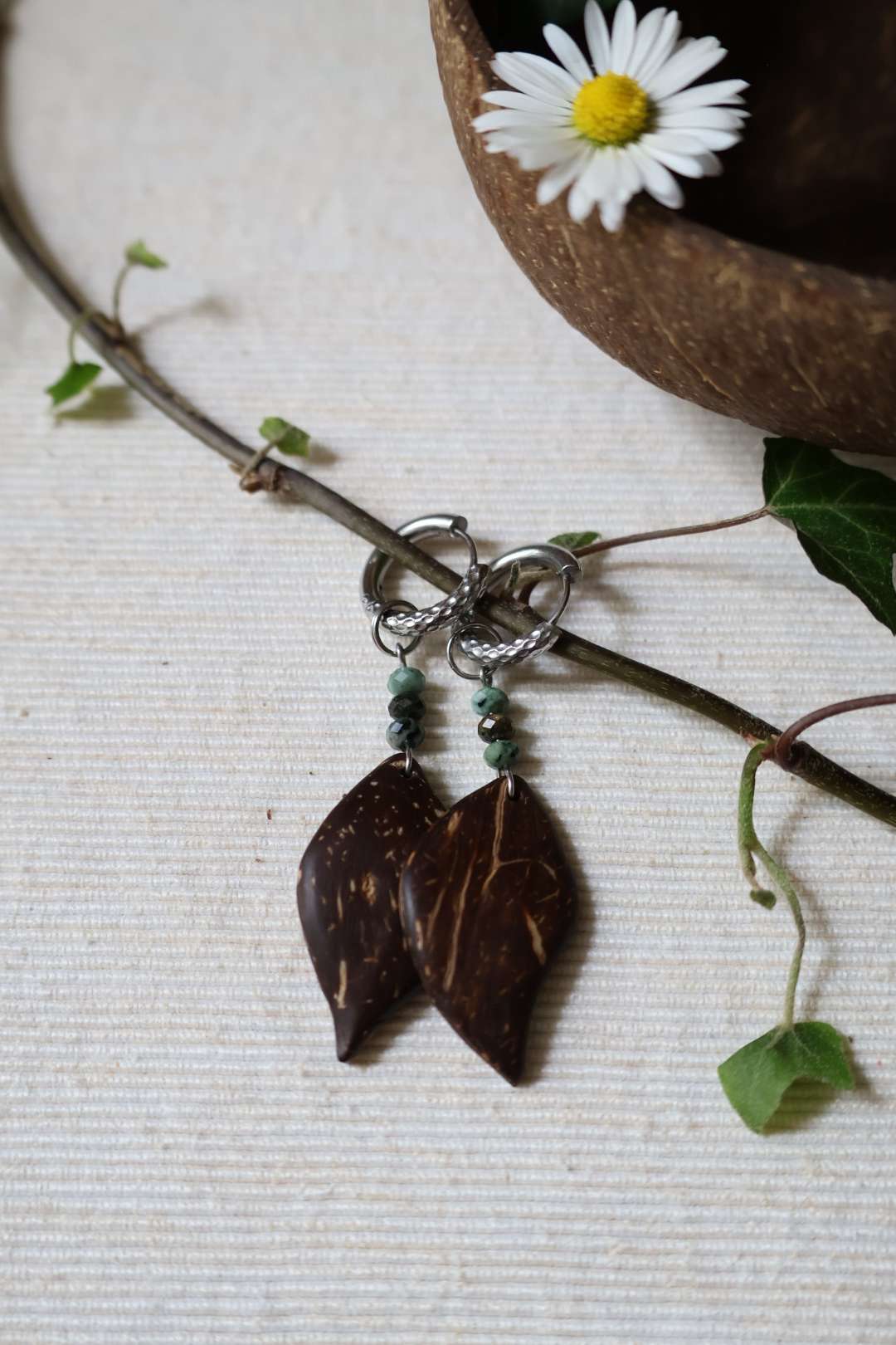 Boucles d'oreilles dorées - NATURE