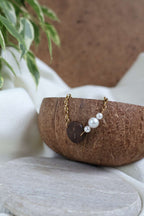 Bracelets dorés ARTISANE en noix de coco