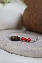 Bracelets argentés ARTISANE en noix de coco
