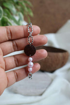Bracelets argentés ARTISANE en noix de coco