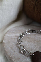 Bracelets argentés ARTISANE en noix de coco