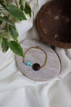 Bracelets dorés ARTISANE en noix de coco