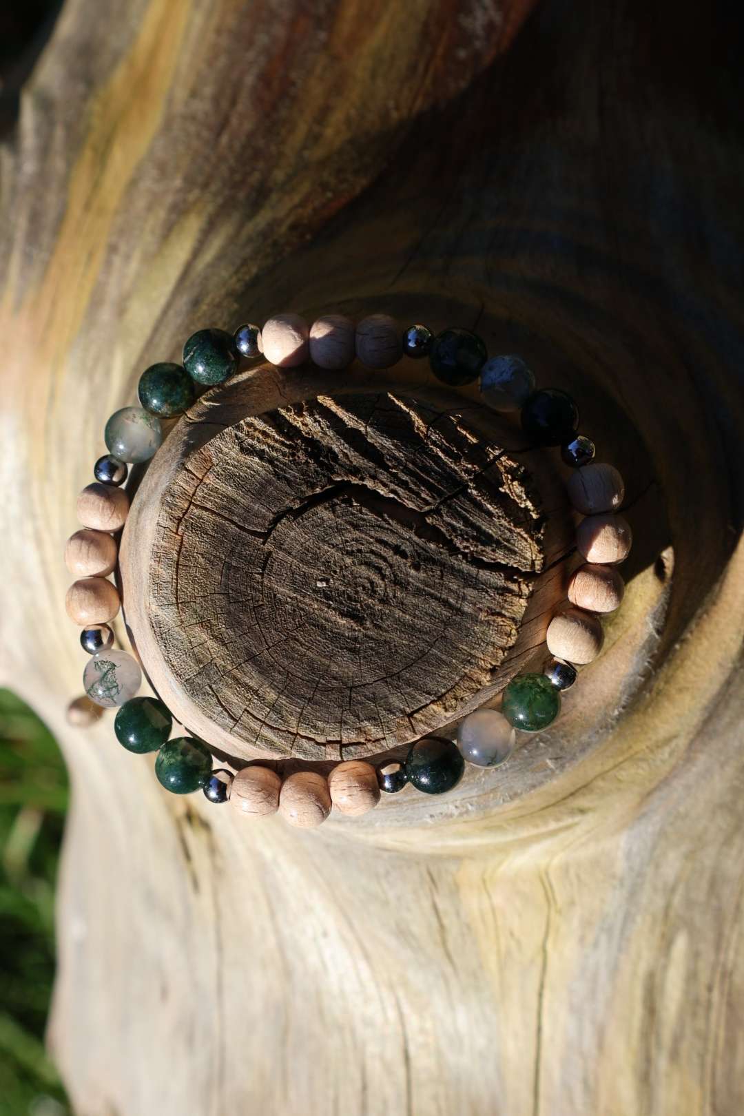 Bracelets pierres naturelles Agate mousse