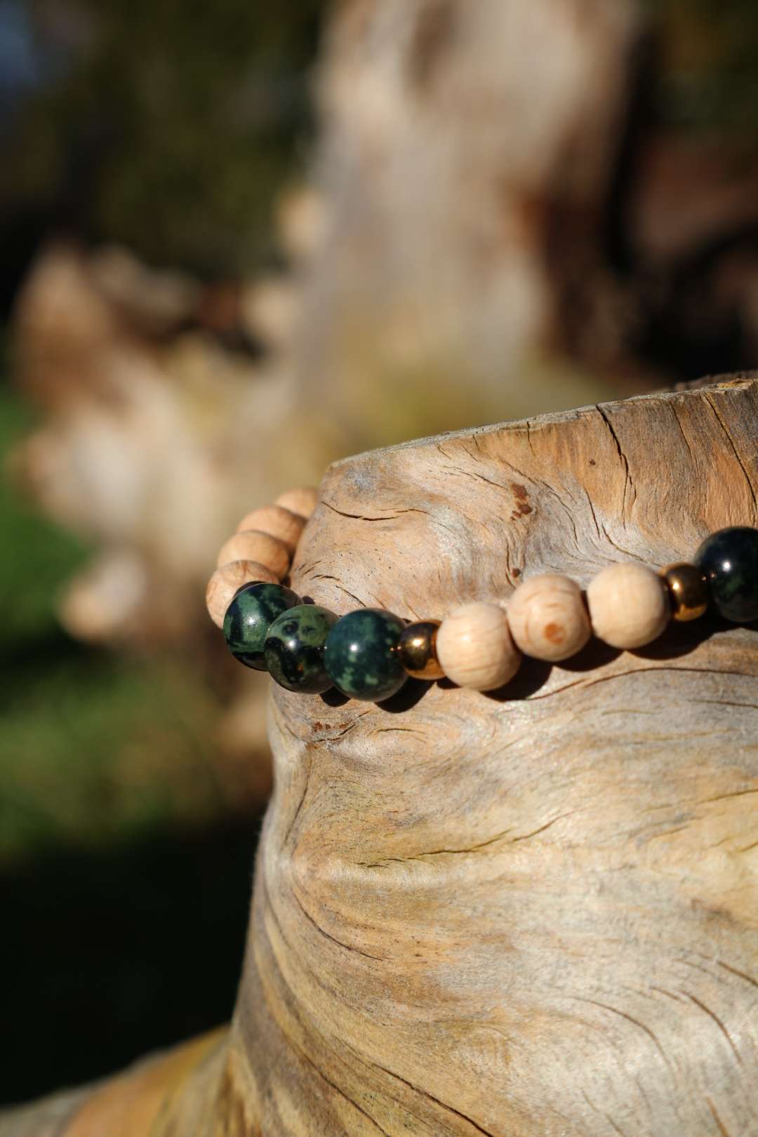 Bracelets pierres naturelles Jaspe vert