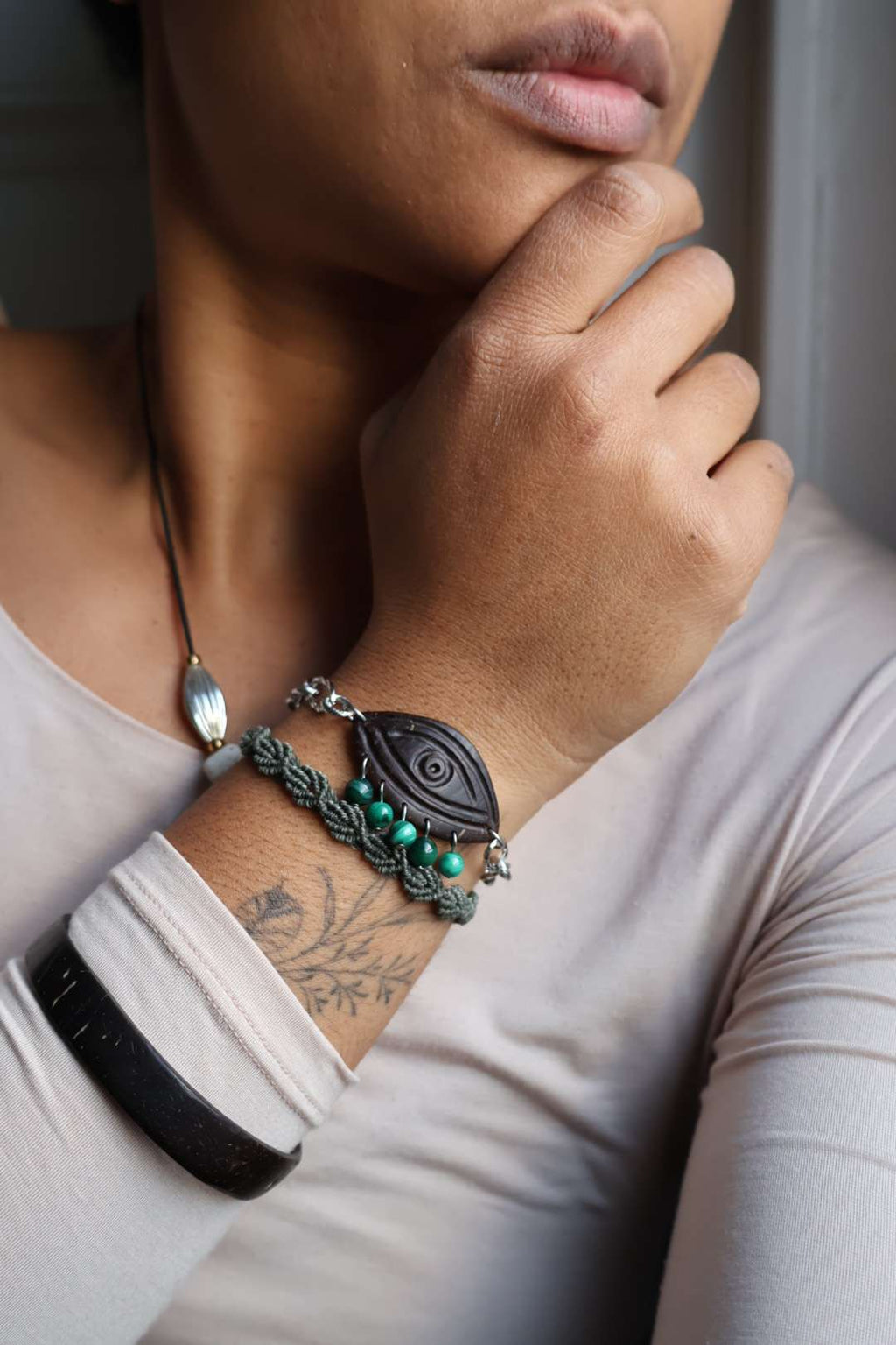 Bracelets argenté oeil - TALISMAN