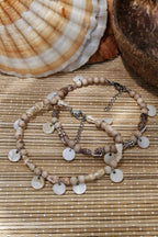 Bracelet de cheville nacre coquillages - VAIMITI