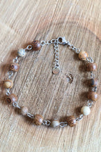 Bracelet chaîne avec bois de wengé et pierres naturelles - IKAIKA