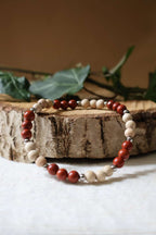 Bracelets pierres naturelles Jaspe rouge