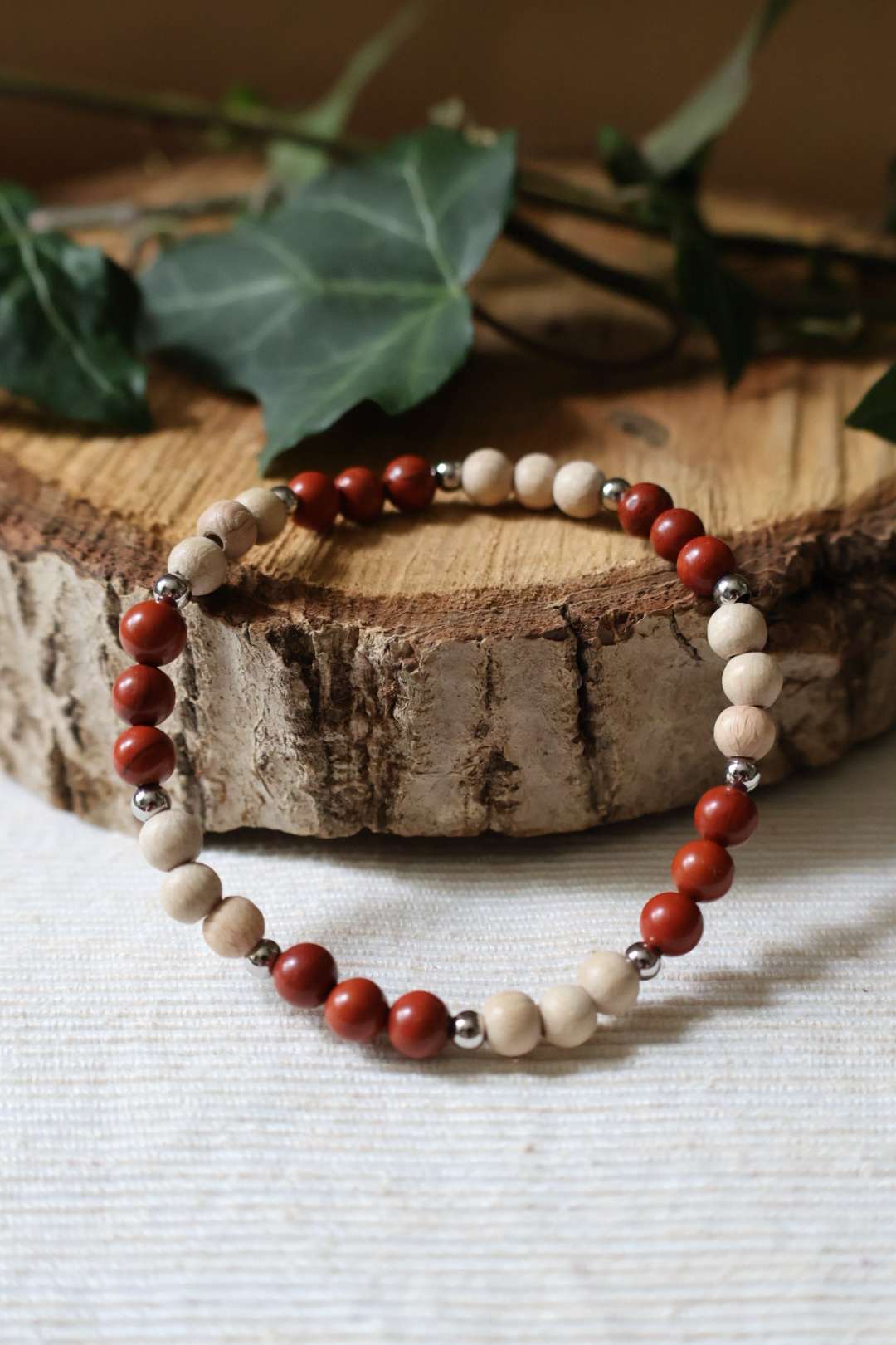 Bracelets pierres naturelles Jaspe rouge