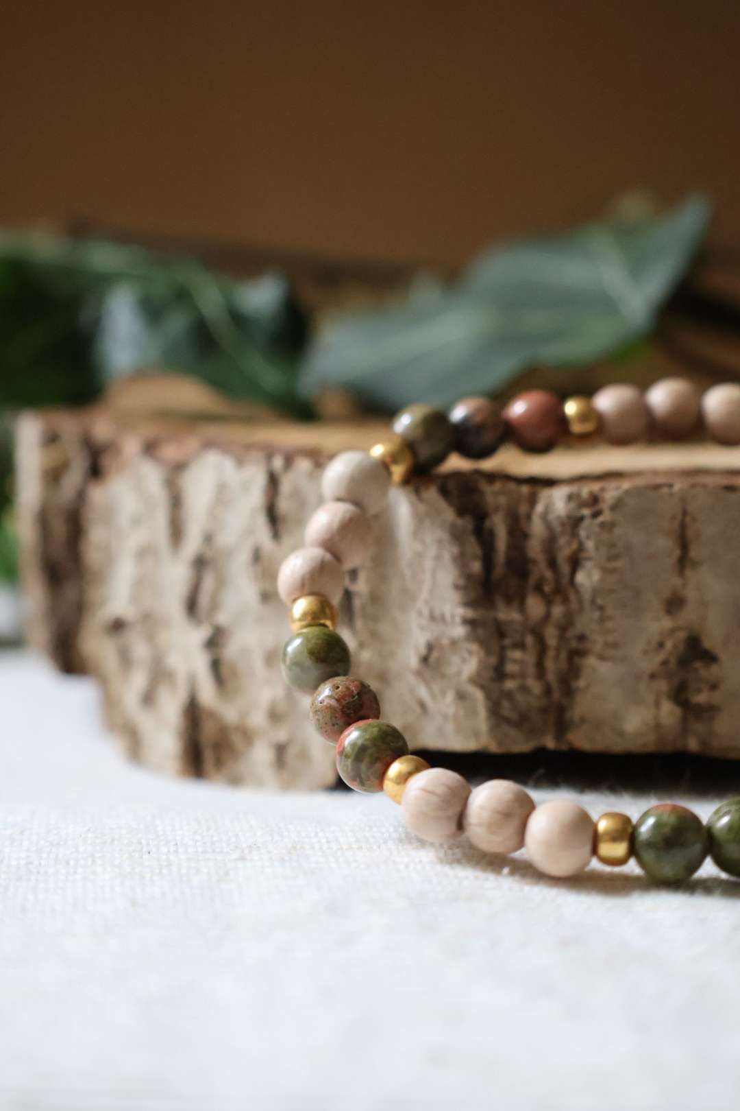 Bracelets pierres naturelles unakite
