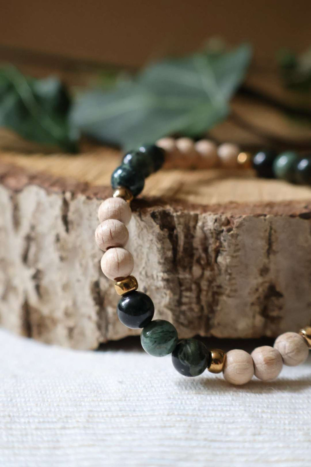 Bracelets pierres naturelles Jaspe vert