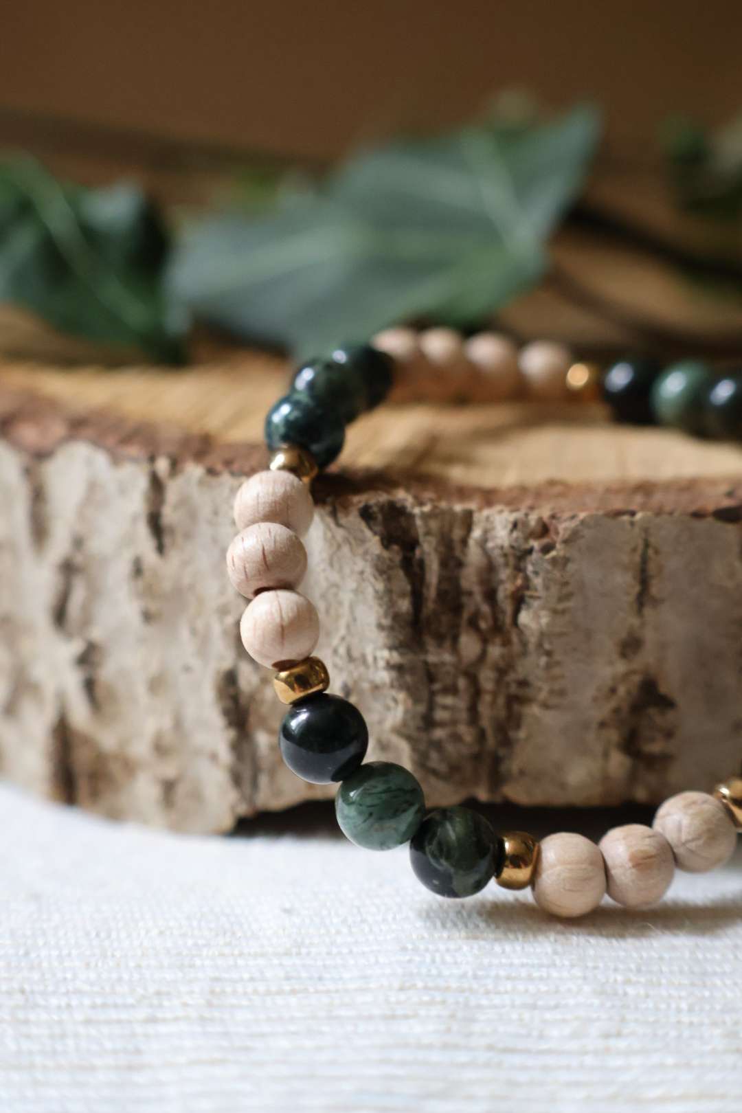 Bracelets pierres naturelles Jaspe vert