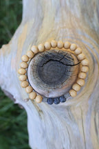 Bracelet en bois naturels et pierres de lave - MARAPI