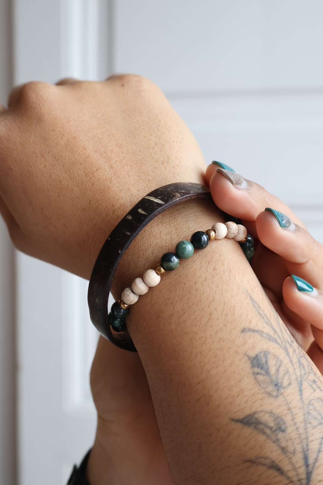 Bracelets pierres naturelles Jaspe vert