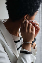 Bracelets pierres naturelles jaspe paysage (bois blanc)