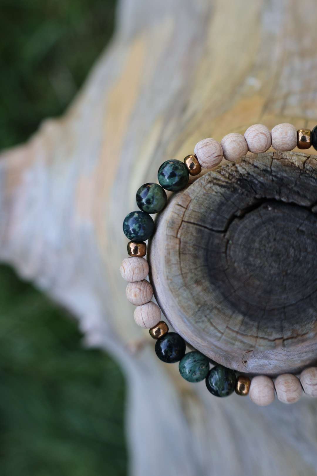 Bracelets pierres naturelles Jaspe vert