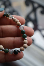 Bracelets pierres naturelles Agate mousse