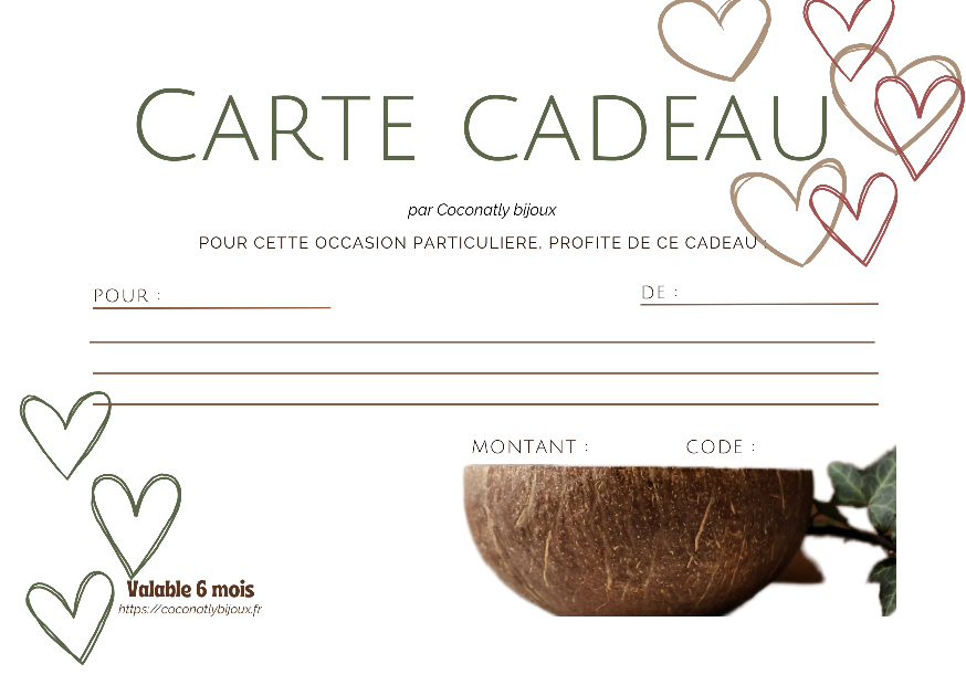 Carte cadeau Coconatly