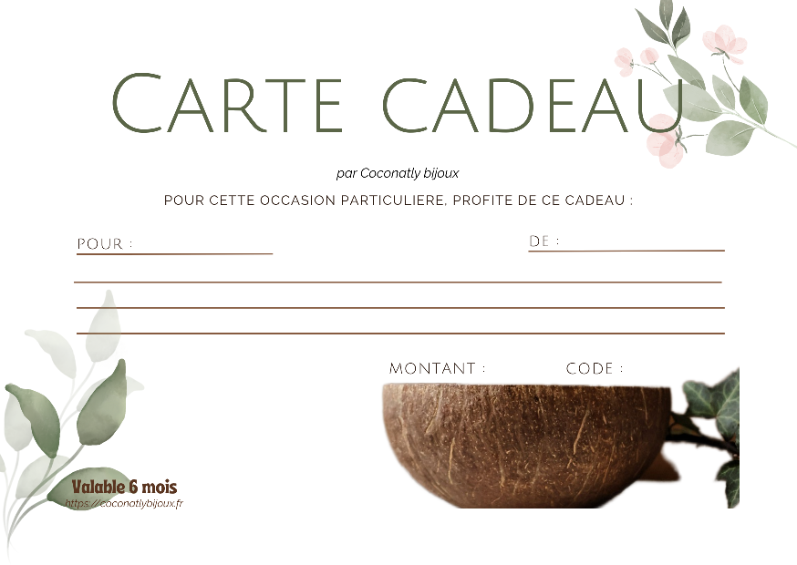 Carte cadeau Coconatly