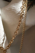 Collier pierre naturelle unakite - CLAUDINE