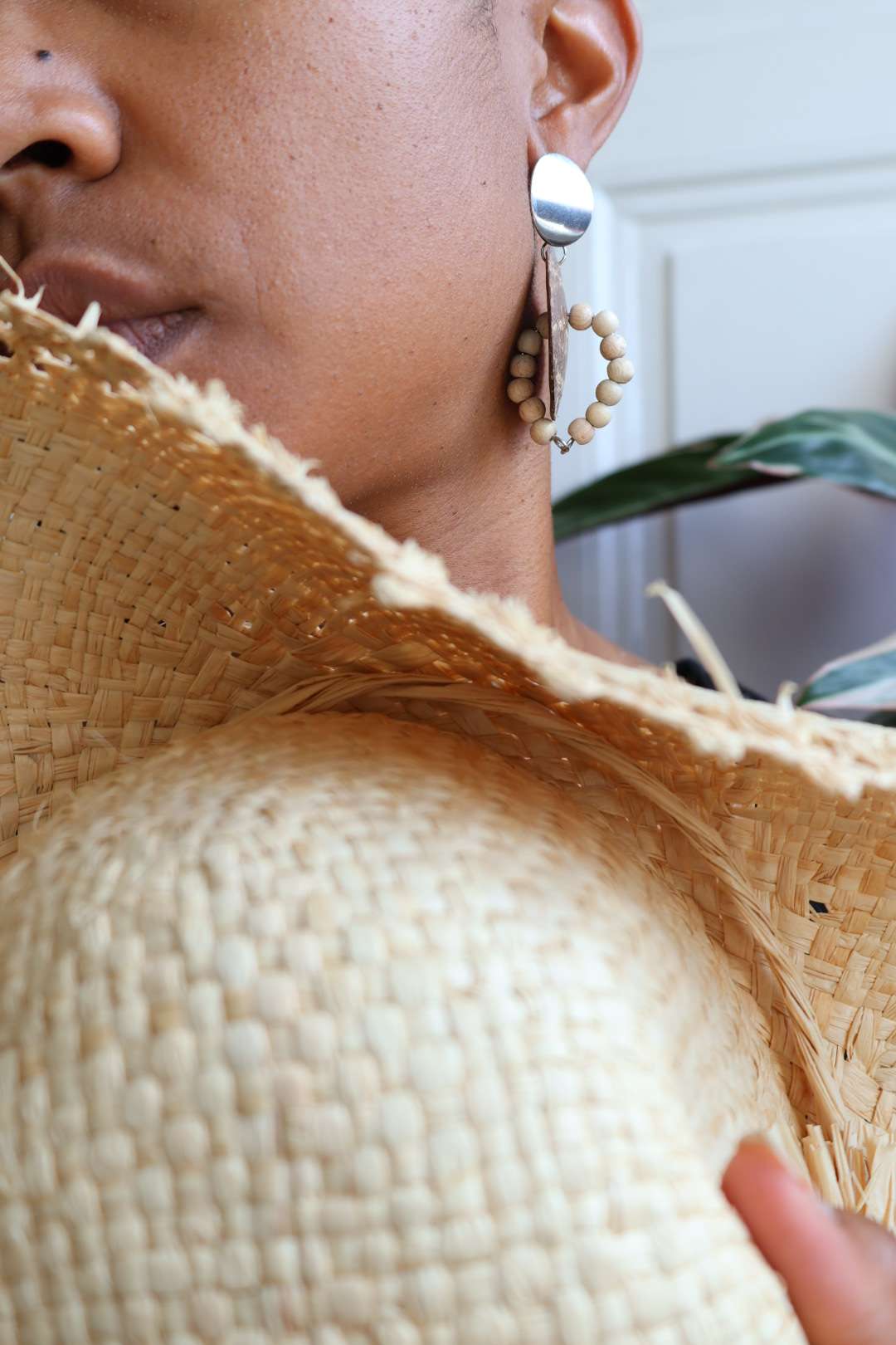 Boucles d'oreilles noix de coco et bois - COCOHÊTRE