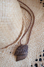 Collier mixte noix de coco - FEUILLES