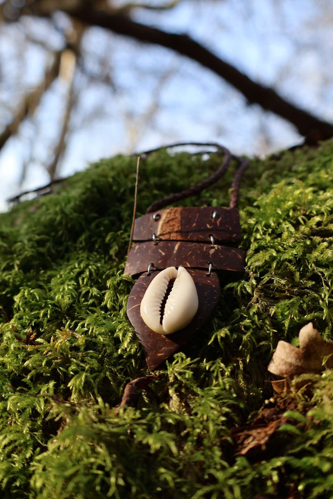 Collier mixte naturel en bois de noix de coco - HELLBOURG