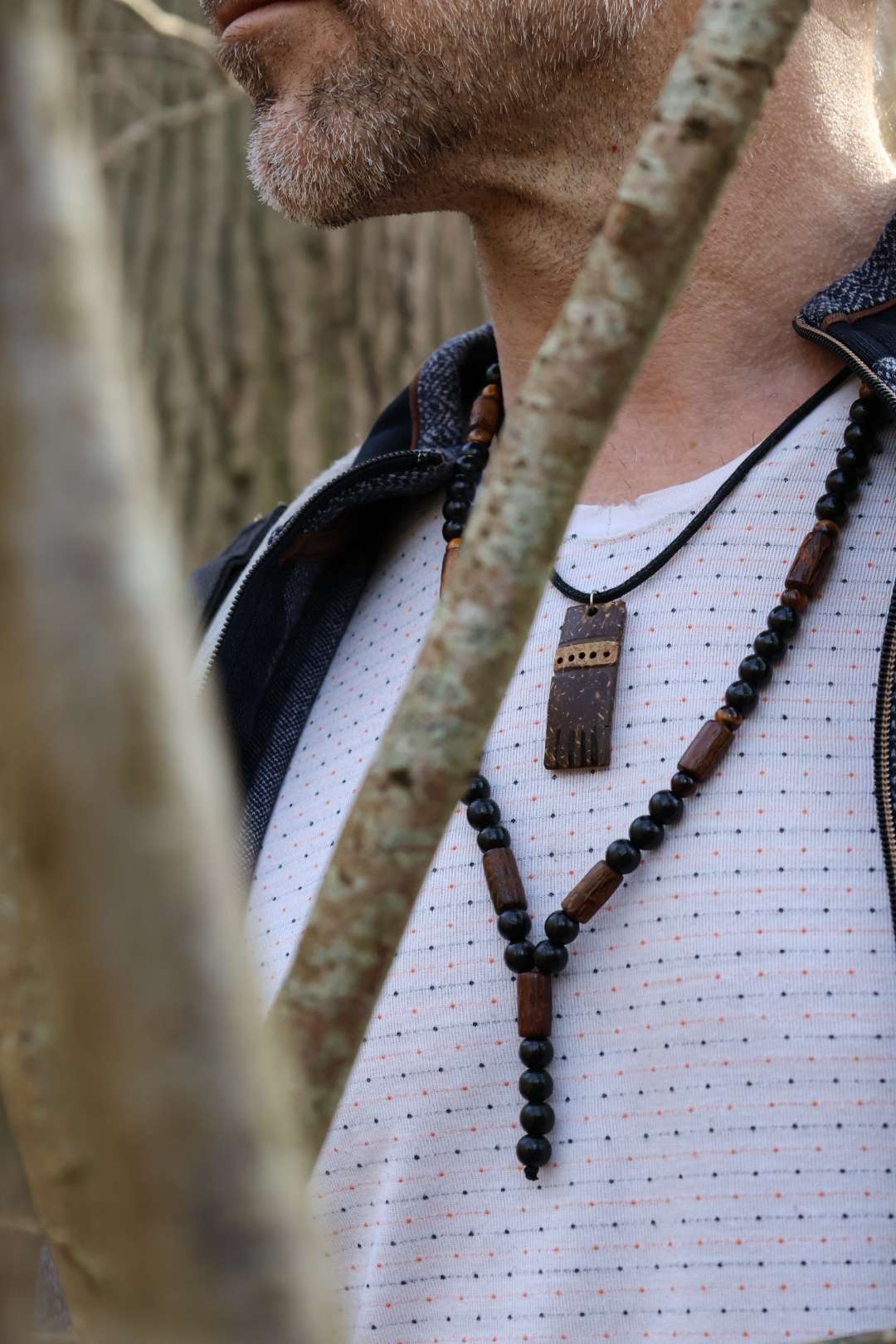 Collier mixte en noix de coco - TOTEM