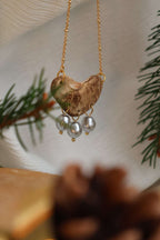 Collier doré en bois noix de coco - BAROQUE