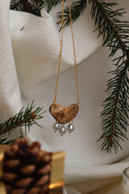 Collier doré en bois noix de coco - BAROQUE