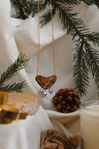 Collier doré en bois noix de coco - BAROQUE