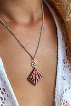Collier en acier inoxydable et noix de coco - NAVAJO