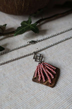 Collier en acier inoxydable et noix de coco - NAVAJO