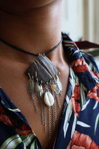 Collier mixte en noix de coco - PLUME